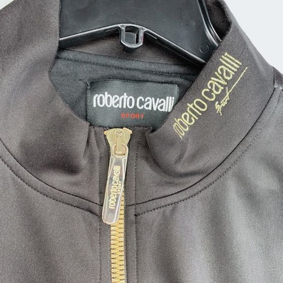Roberto Cavalli Roberto Cavalli Sport Zip-Up Track Jacket in Black Size US XL / EU 56 / 4 - 9 Thumbnail