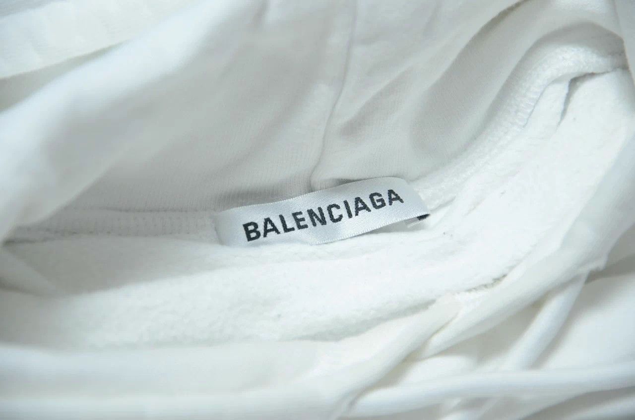Balenciaga Balenciaga Script Logo White Unisex Hoodie Size S / US 4 / IT 40 - 7 Thumbnail