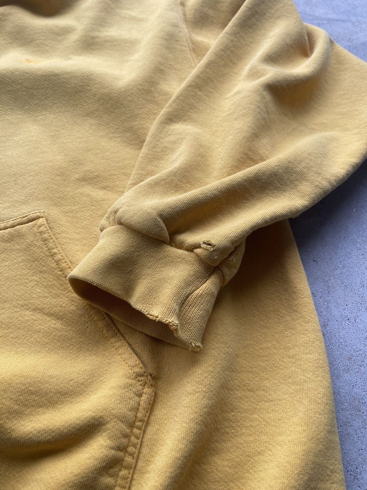 Nike × Vintage 90s distressed Yellow Nike Hoodie Size US XL / EU 56 / 4 - 4 Thumbnail