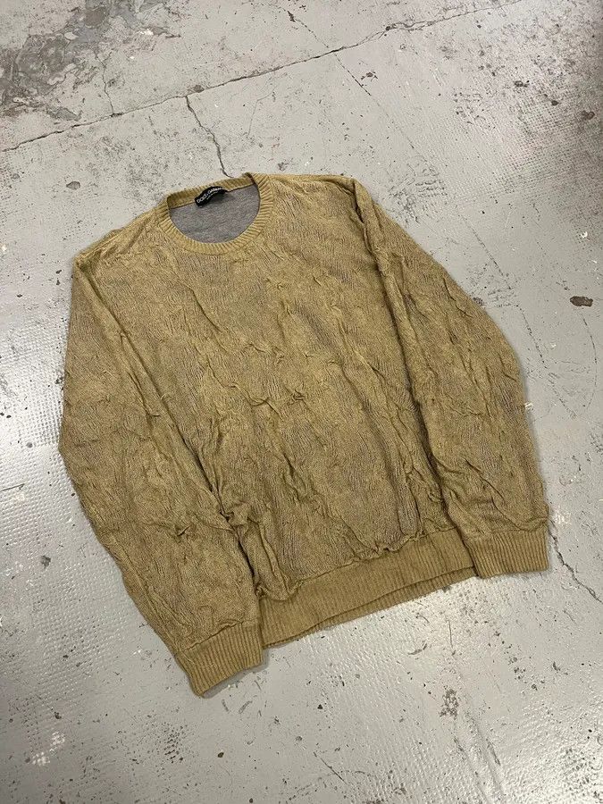 Dolce & Gabbana 2000s Dolce & Gabbana Sandstorm Beige Relief Abstract Sweater Size US L / EU 52-54 / 3 - 4 Thumbnail