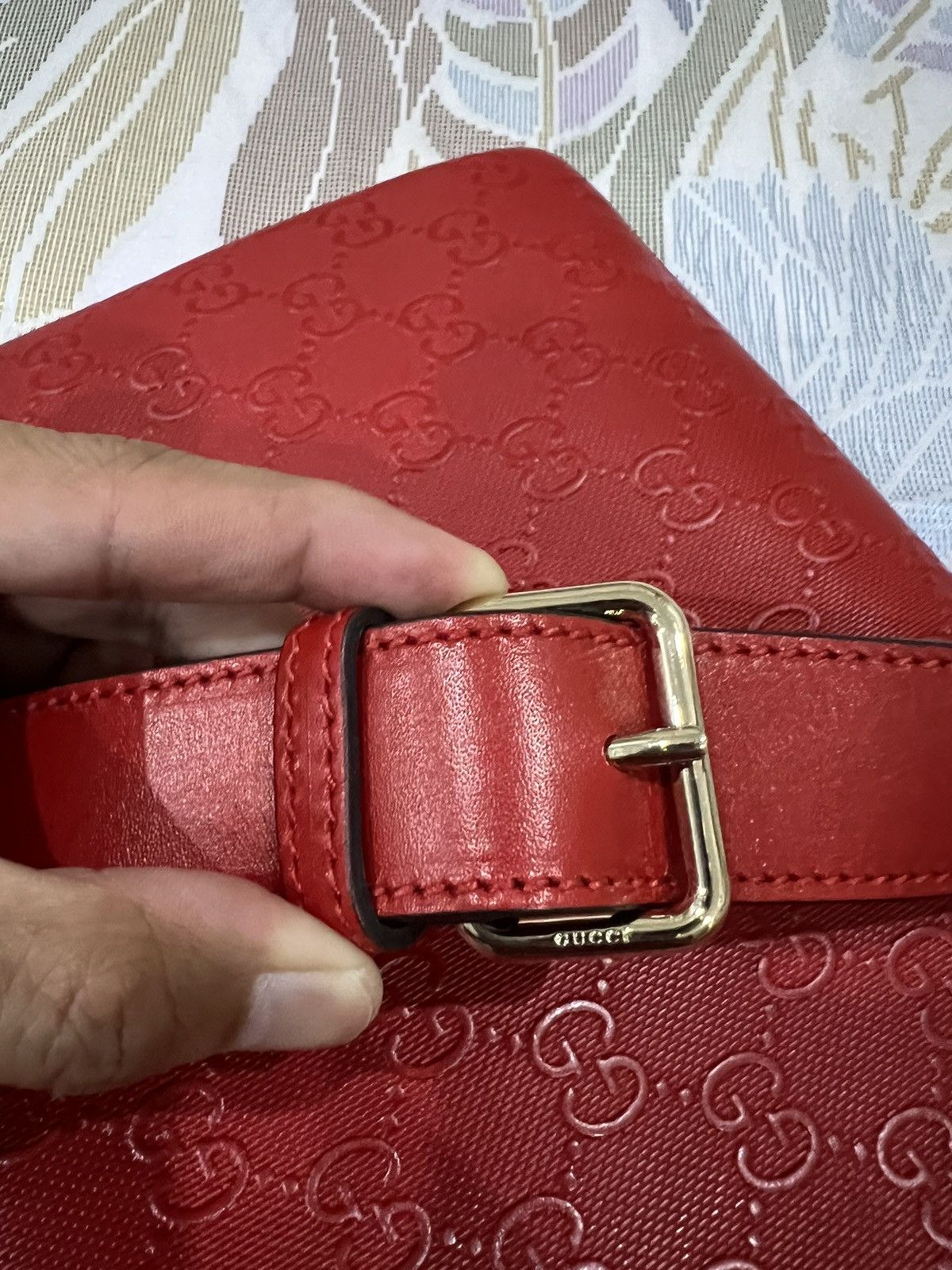 Gucci Gucci sling bag red monogram Size ONE SIZE - 18 Thumbnail