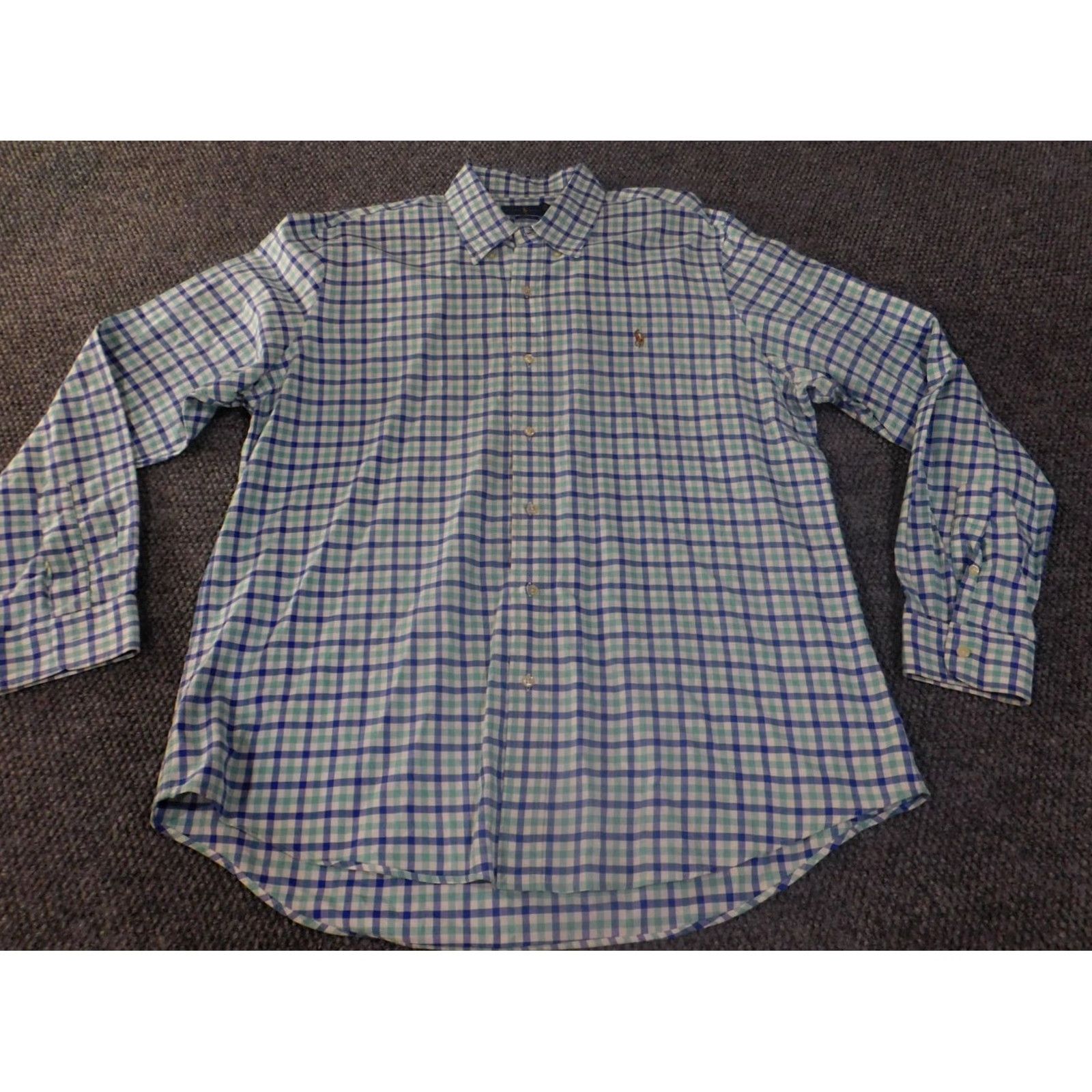 Ralph Lauren Ralph Lauren Mens Shirt XL plaid button-up casual preppy blue pink mulberry? Size US XL / EU 56 / 4 - 3 Thumbnail