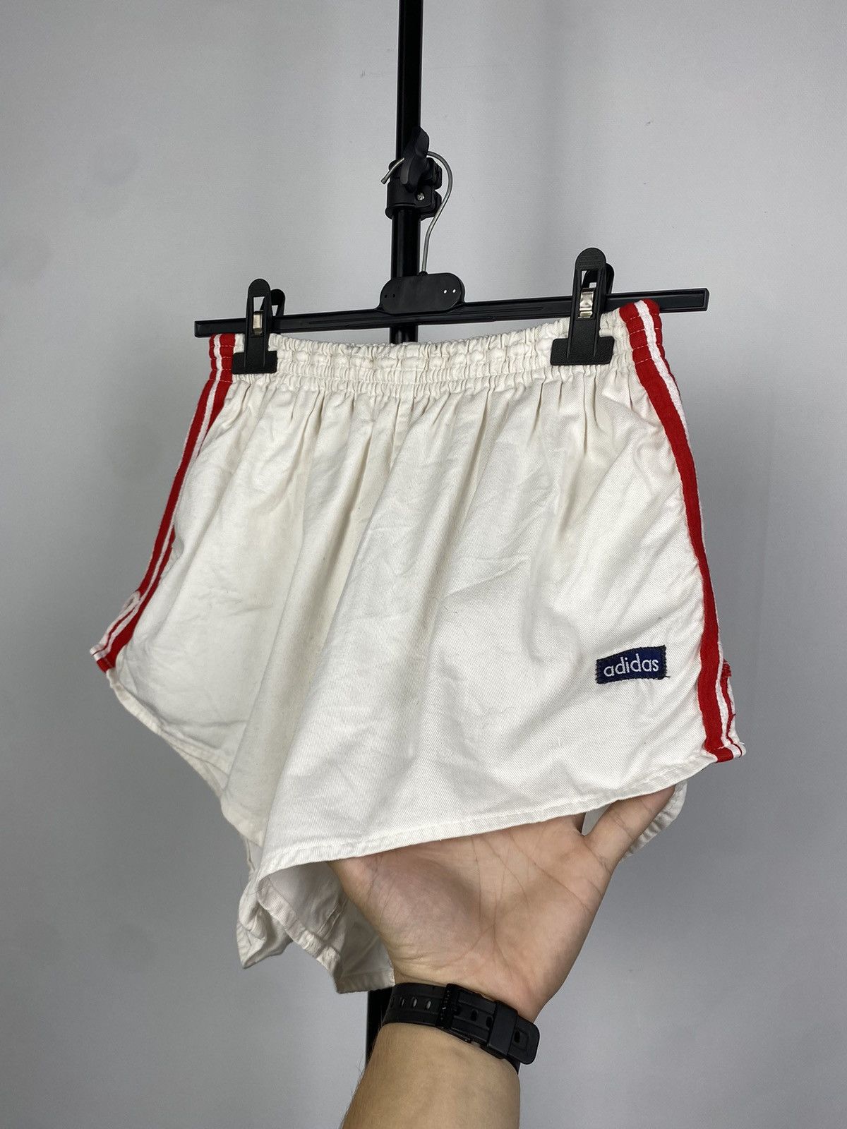 Adidas × Vintage Vntg Adidas Cotton West Germany Shorts 80s Football Soccer Size US 31 - 3 Thumbnail