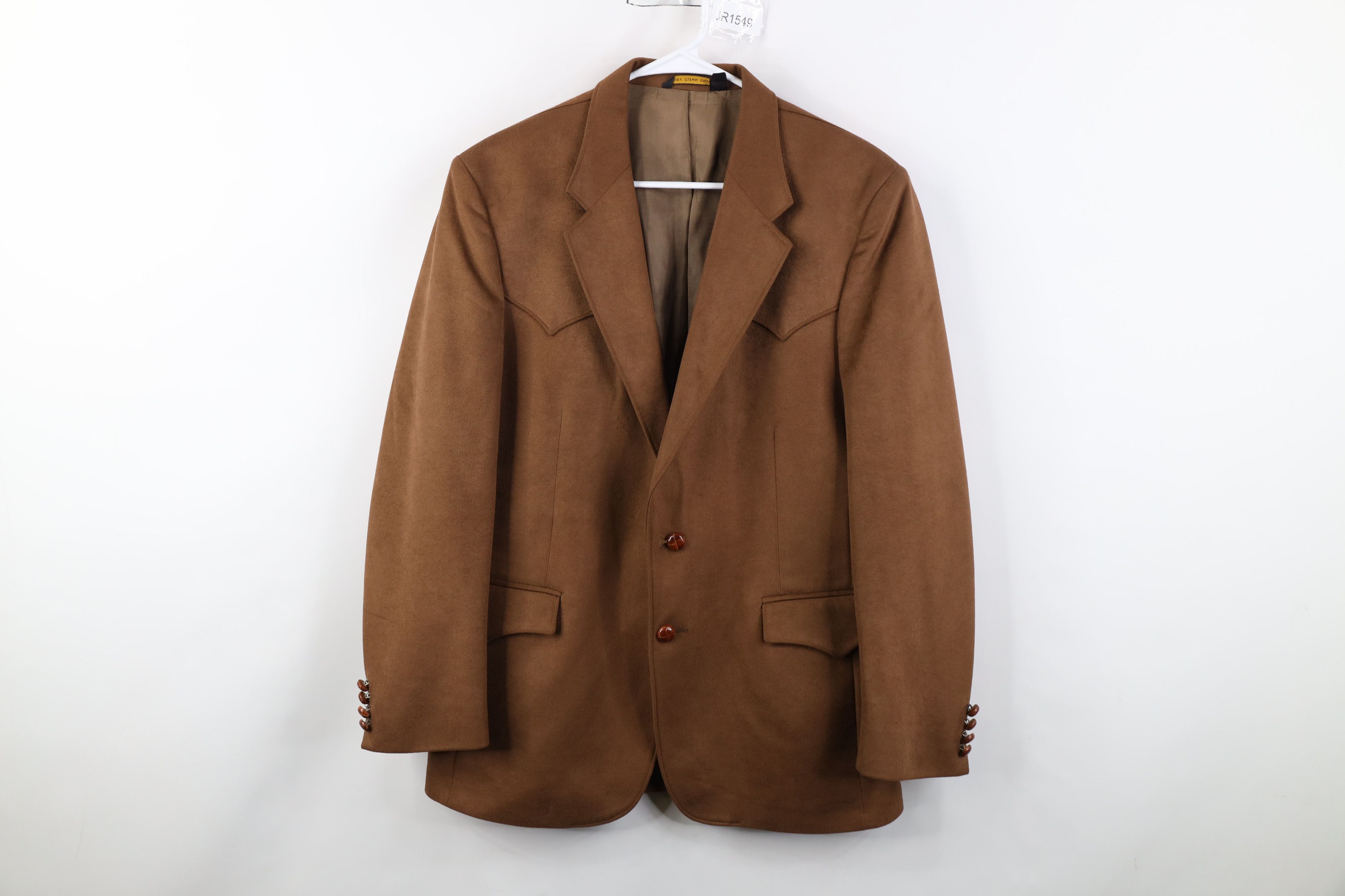 Vintage Vintage 90s Rockabilly Microfiber Suit Blazer Jacket USA Size US XXL / EU 58 / 5 - 1 Thumbnail