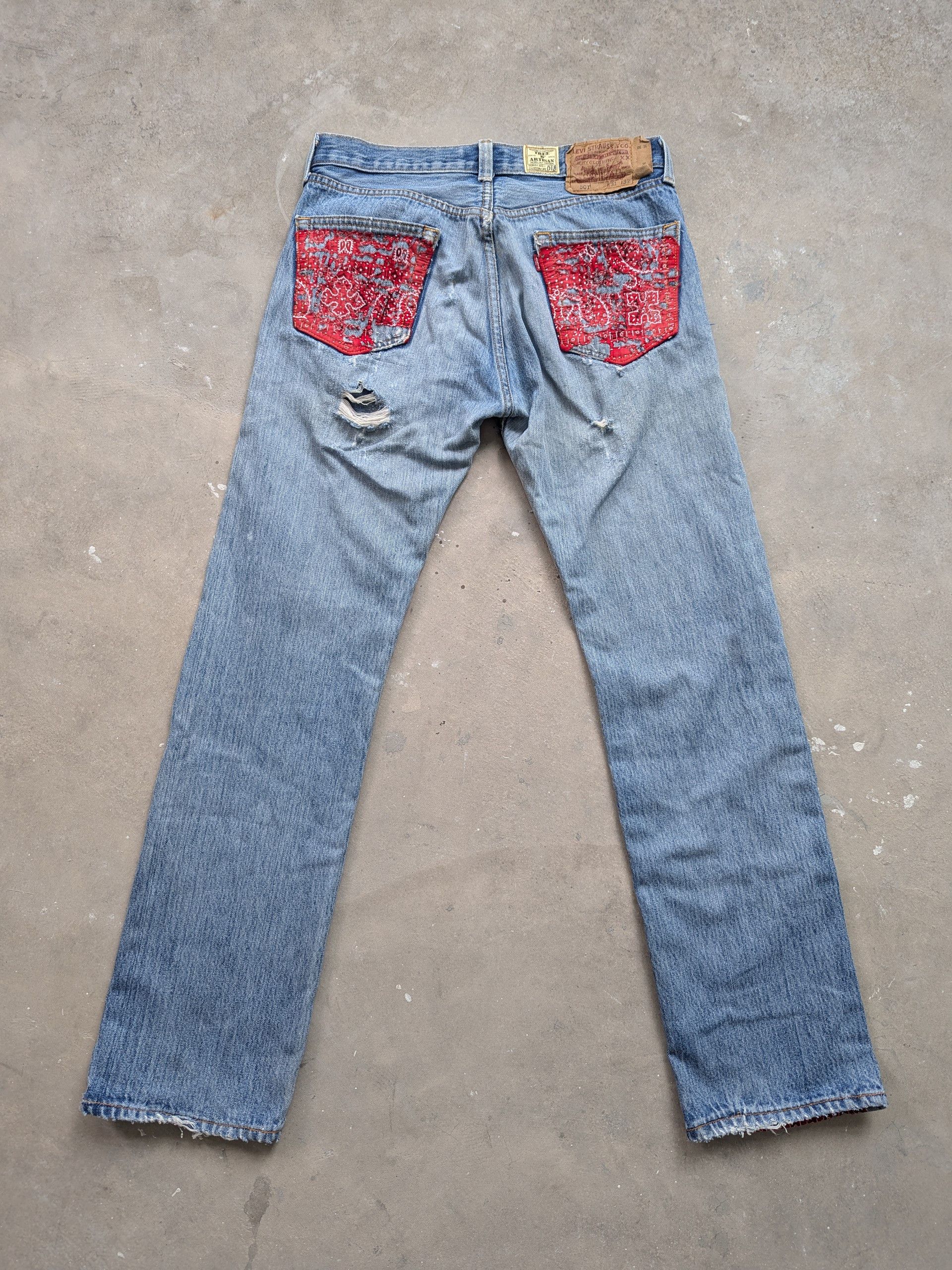 Le Grande Bleu (L.G.B.) × Levi's × Vintage OPEN FOR CUSTOM 🔥 Vintage Levis 501 Inspired Proletareart Size US 31 - 18 Thumbnail
