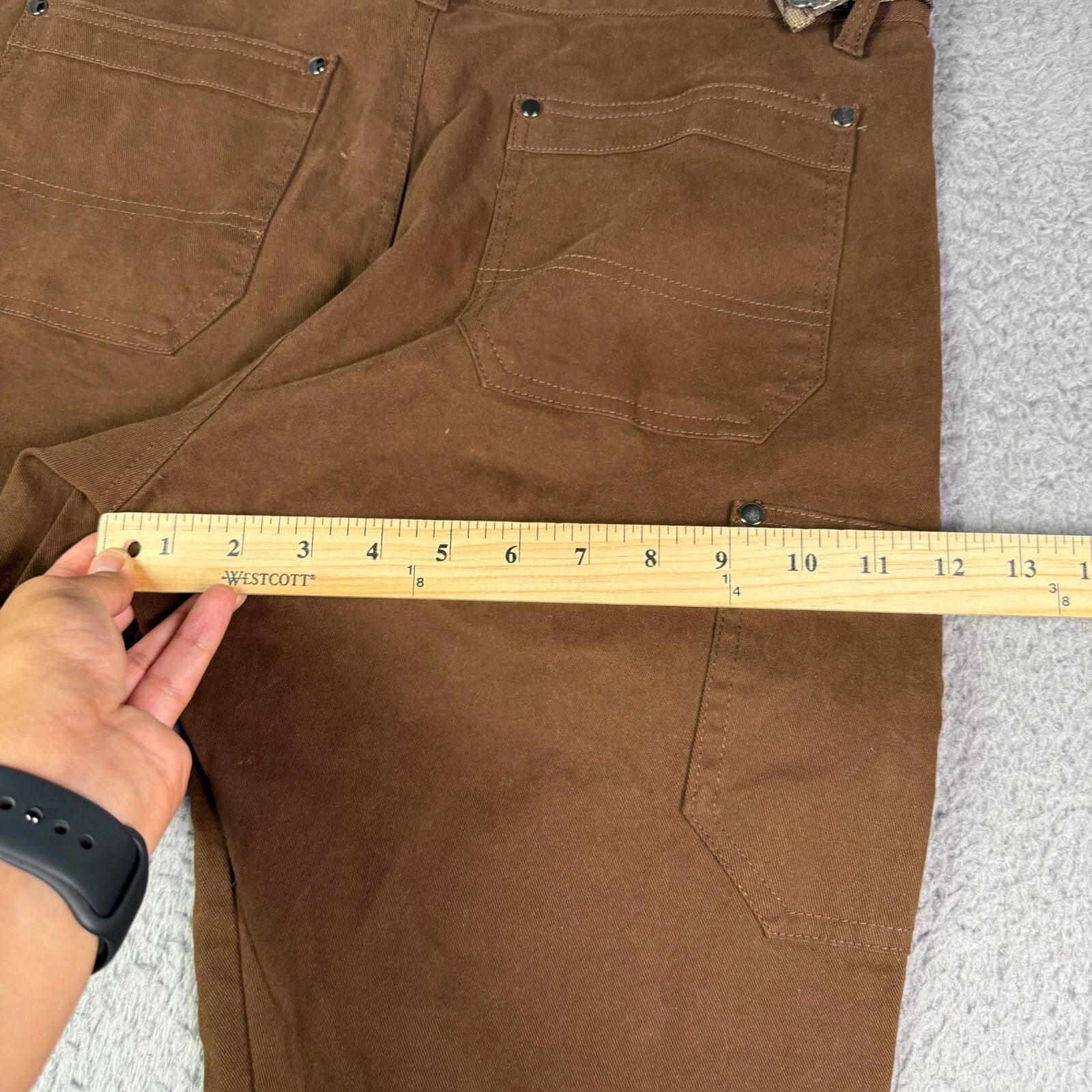 Black Icon Black Icon Pants XL 34x30 Brown Double Knee Flared Carpenter Size US 34 / EU 50 - 13 Thumbnail
