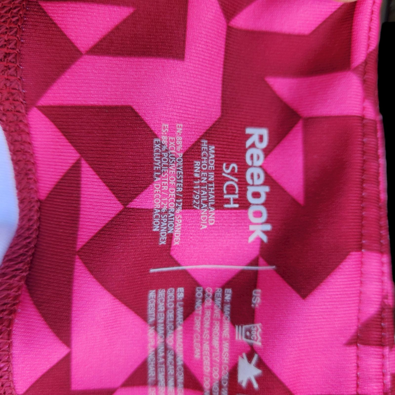 Reebok Reebok Geometic Pink Womens Leggings Size Small Ankle Length Size 27" / US 4 / IT 40 - 9 Thumbnail