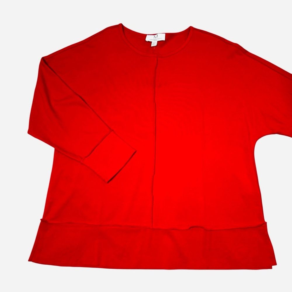 Magaschoni NWT New Magaschoni Red Viscose Blend Sweatshirt Size 1X Size XL / US 12-14 / IT 48-50 - 5 Thumbnail