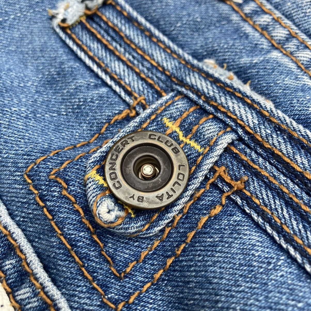 Hysteric Glamour 🇯🇵 YOSHITOMO NARA LOLITA WASHED DISTRESSED DENIM PANTS Size 32" / US 10 / IT 46 - 15 Thumbnail