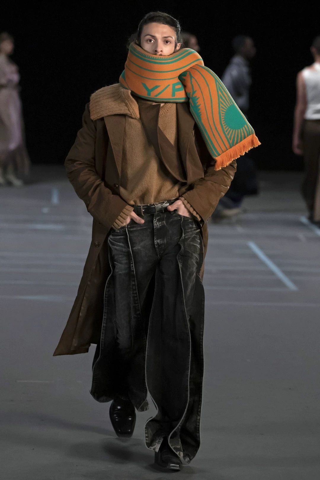 Y/Project Multi-Color Knit Scarf with Fringe & Graphic Size ONE SIZE - 1 Thumbnail