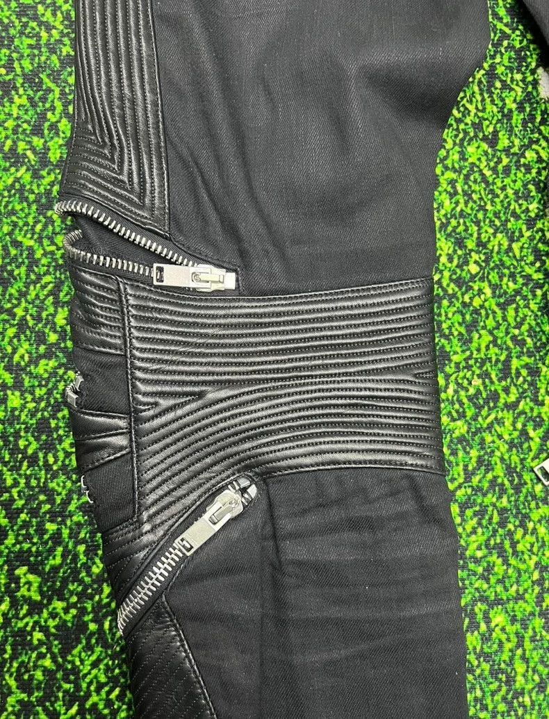 Saint Laurent Paris Saint Laurent Paris Saint Laurent Distressed Leather Zip J Size US 31 - 8 Thumbnail