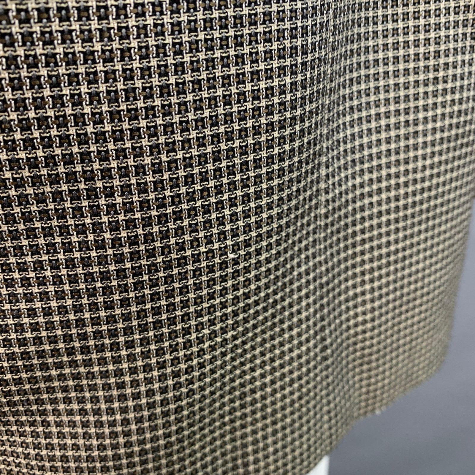 Corneliani Regular Black White Grid Silk Virgin Wool Notch Lapel Coat Size 46R - 6 Thumbnail