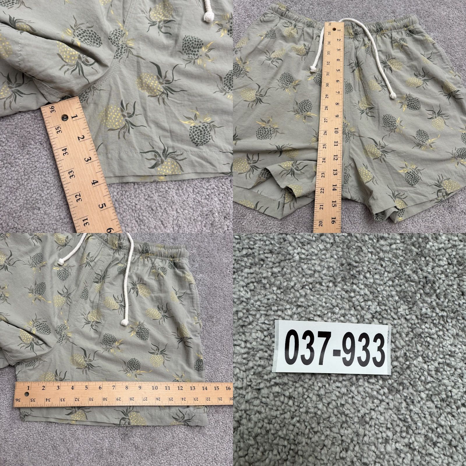 Tommy Bahama Tommy Bahama Swim Trunks Board Shorts Mens Medium Gray Y2K Pineapple Vintage Size US 31 - 9 Thumbnail