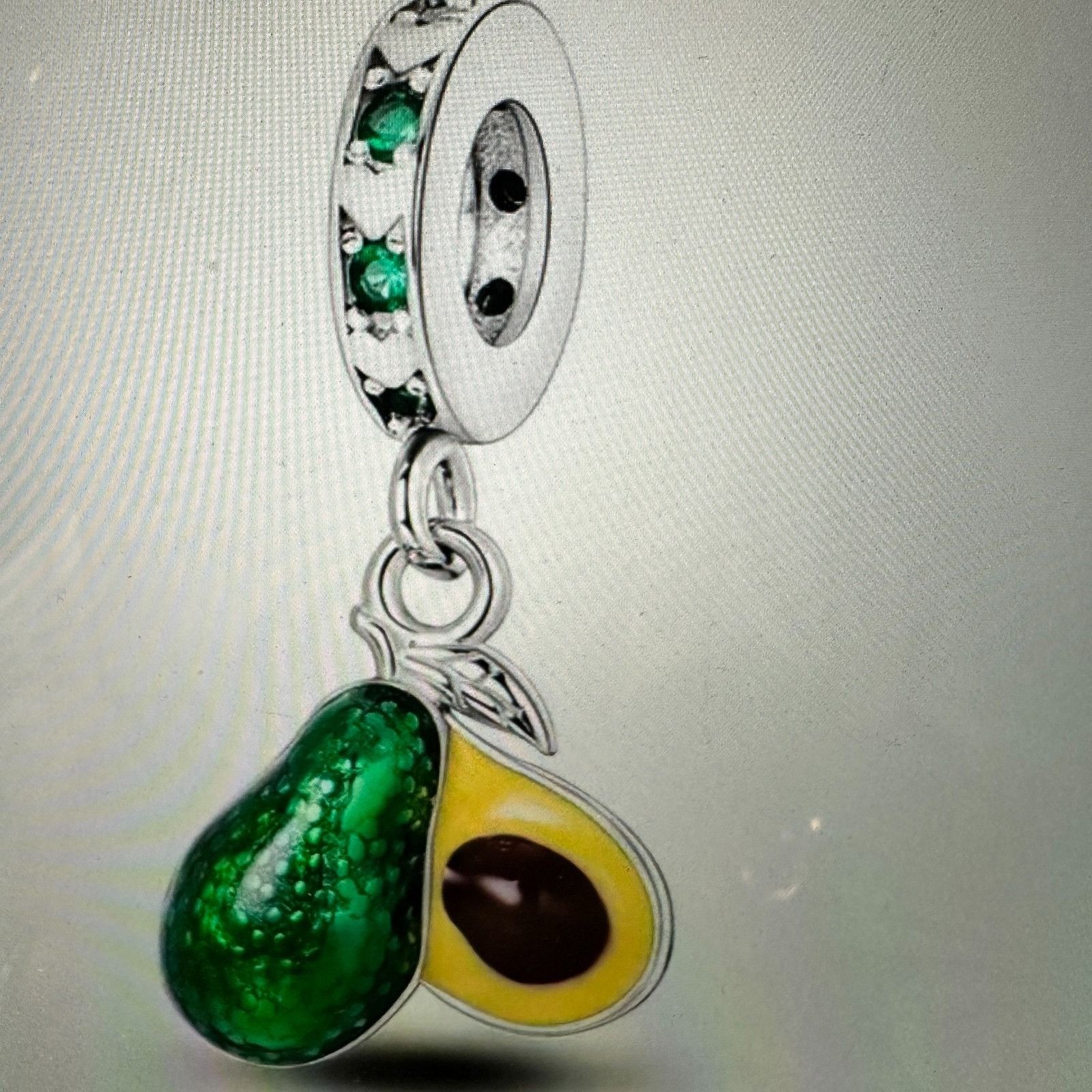 pandora Authentic Pandora Avocado Food Double Dangle Charm #763405C0 Size ONE SIZE - 1 Thumbnail