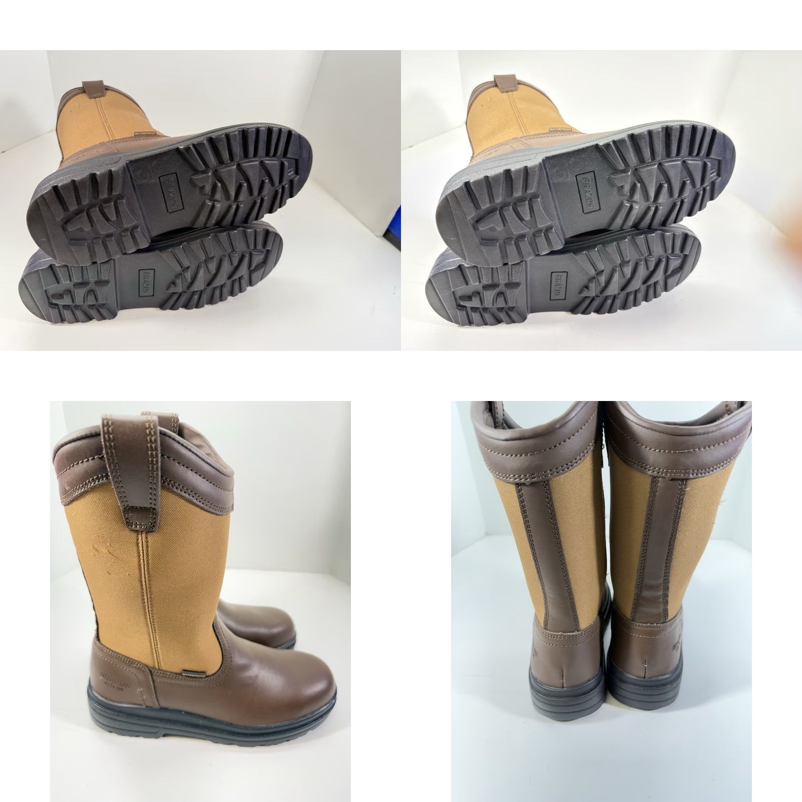 Vintage Brazos Ryker Steel Toe Work Boots Men Size 8 D Brown Leather Waterproof NWOT Size US 8 / EU 41 - 9 Thumbnail