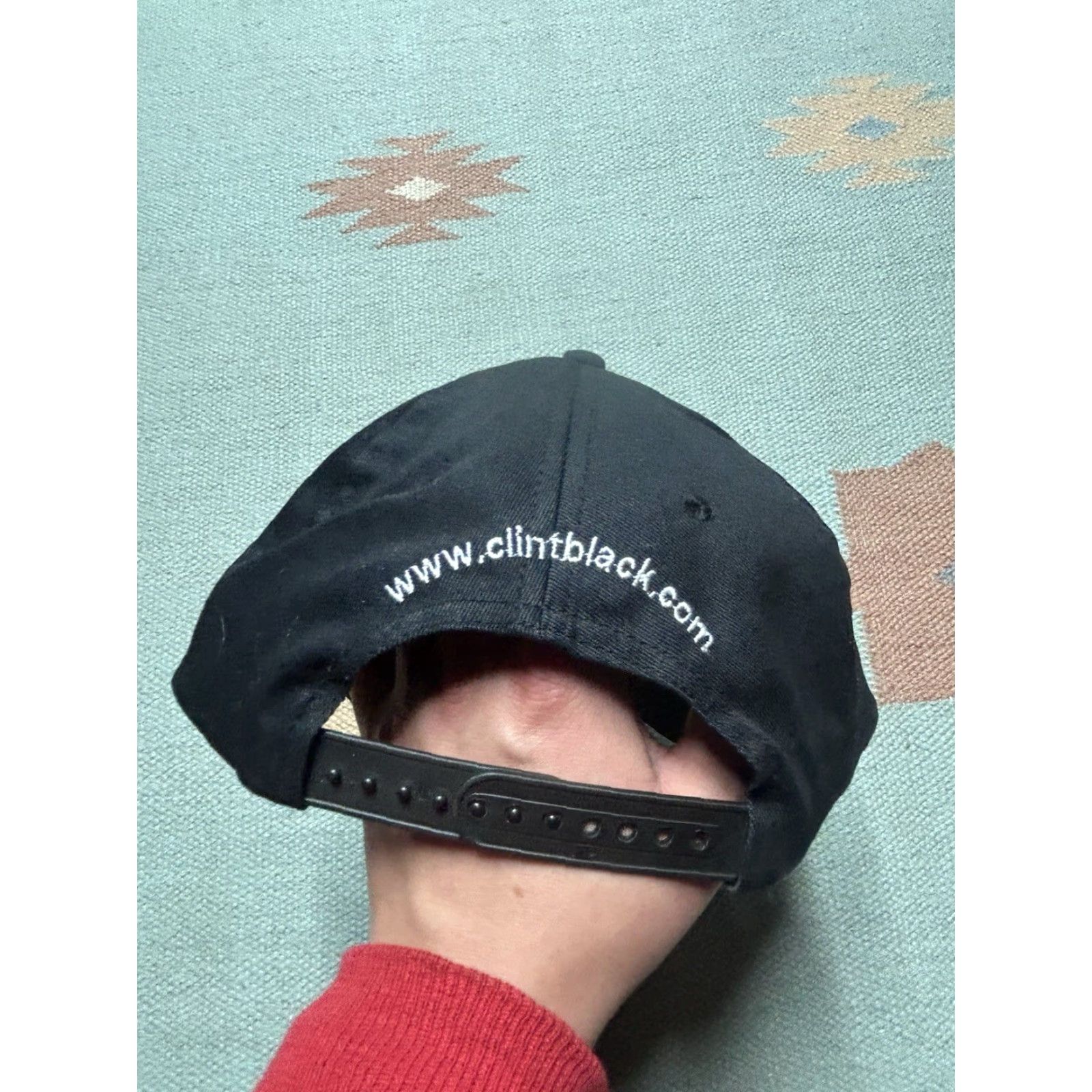 Logo 7 VINTAGE SnapBack Hat Clint Black CB Logo Country Music Adjustable Men Black Cap Hat Size ONE SIZE - 5 Thumbnail