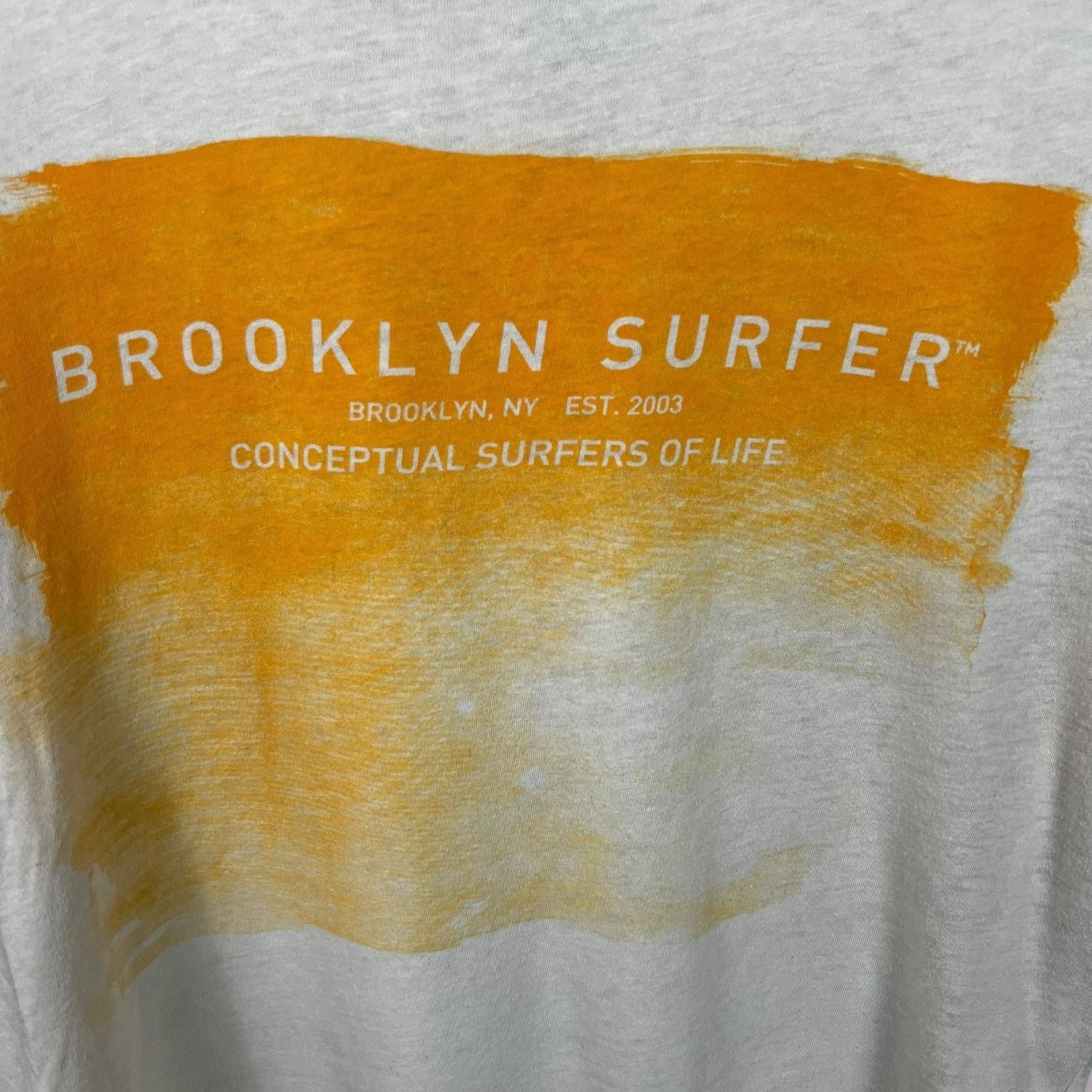 Brooklyn Cloth Brooklyn Surfer Men's Logo T Orange Sunset Sz S Natural Size US S / EU 44-46 / 1 - 2 Thumbnail