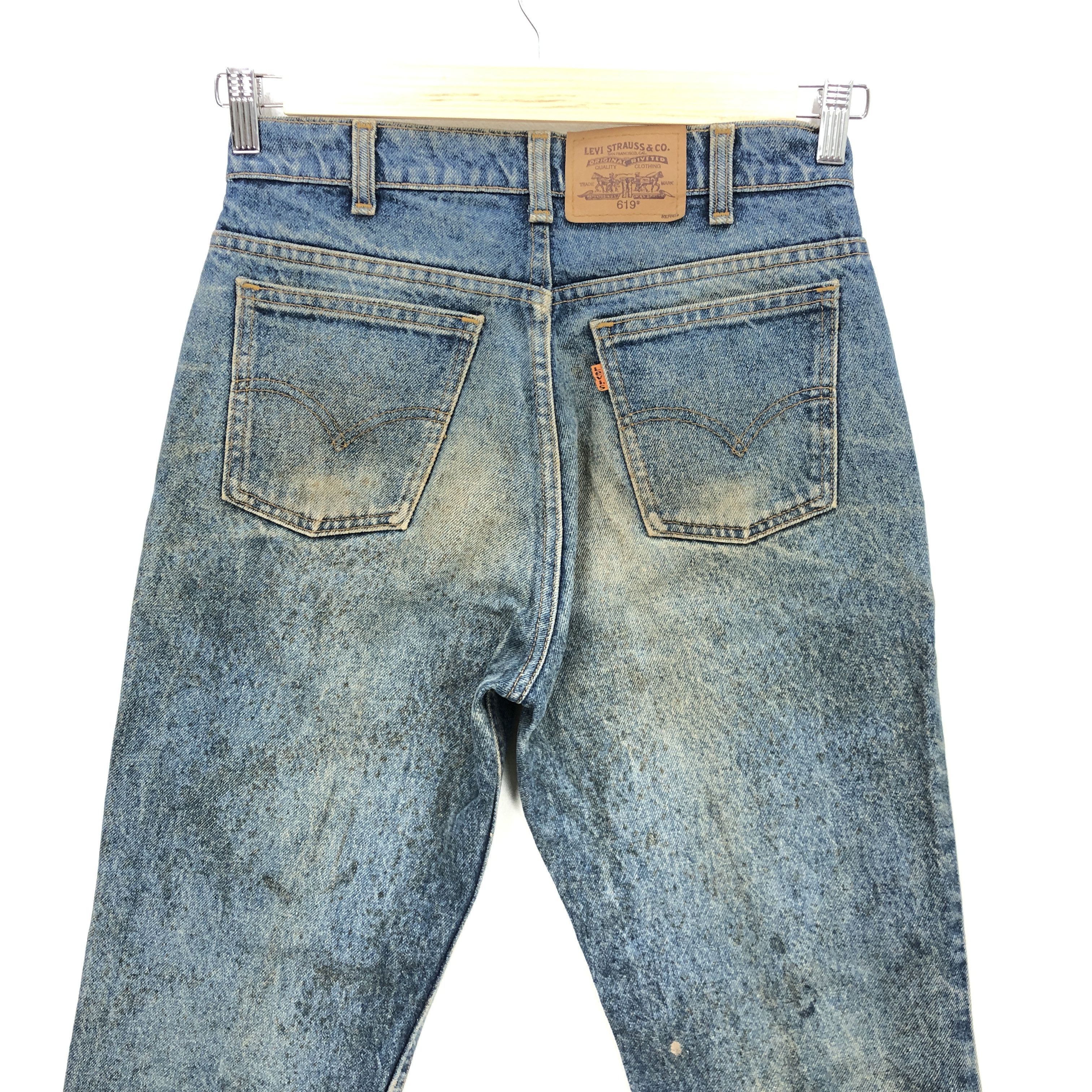 Levi's Vintage Levis Dirty Wash Jeans Levi's 619 Stonewash Denim Size 28" / US 6 / IT 42 - 4 Thumbnail