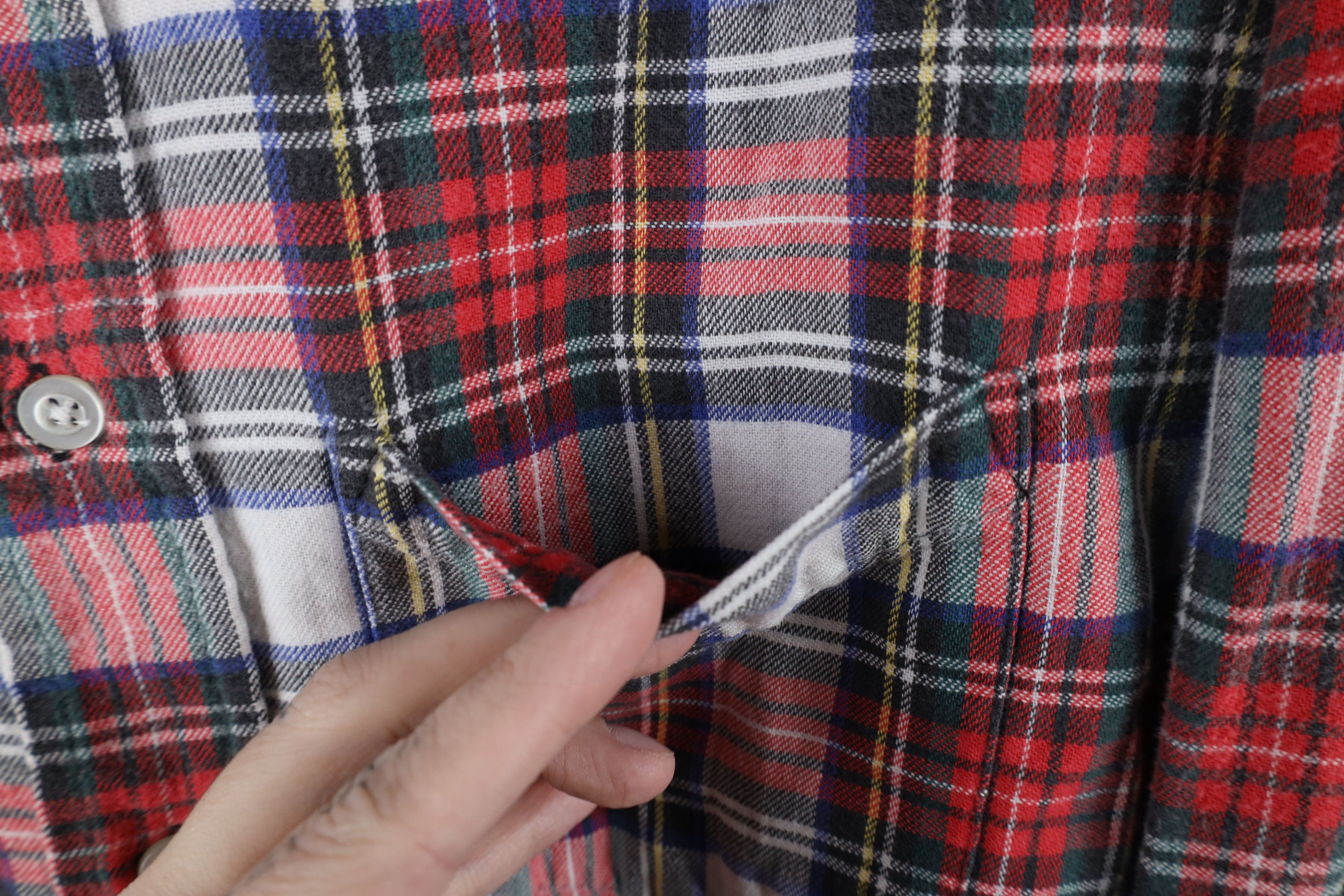 L.L. Bean × Vintage Vintage 90s LL Bean Flannel Collared Button Down Shirt Plaid Size US XL / EU 56 / 4 - 4 Thumbnail
