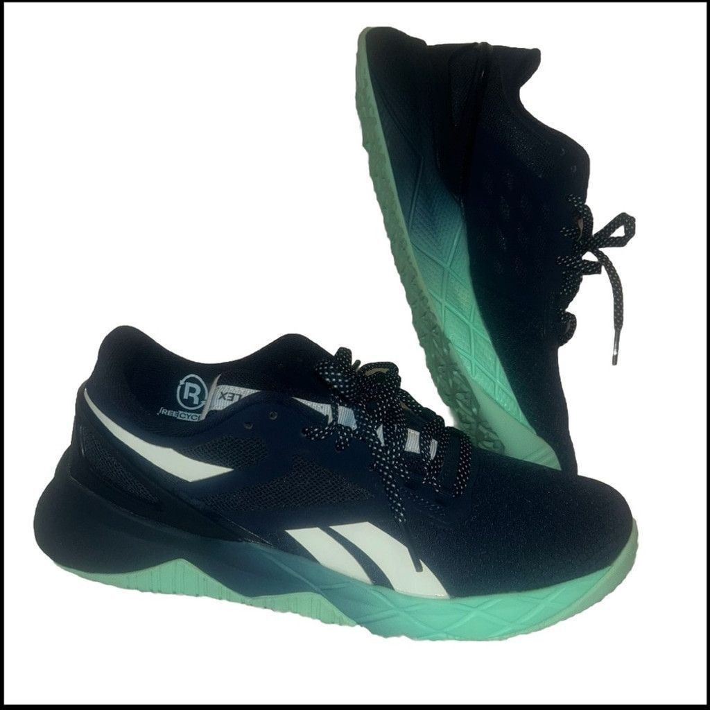 Women's Navy Blue & Turquoise Reebok NanoFlex Sneakers S 9.5