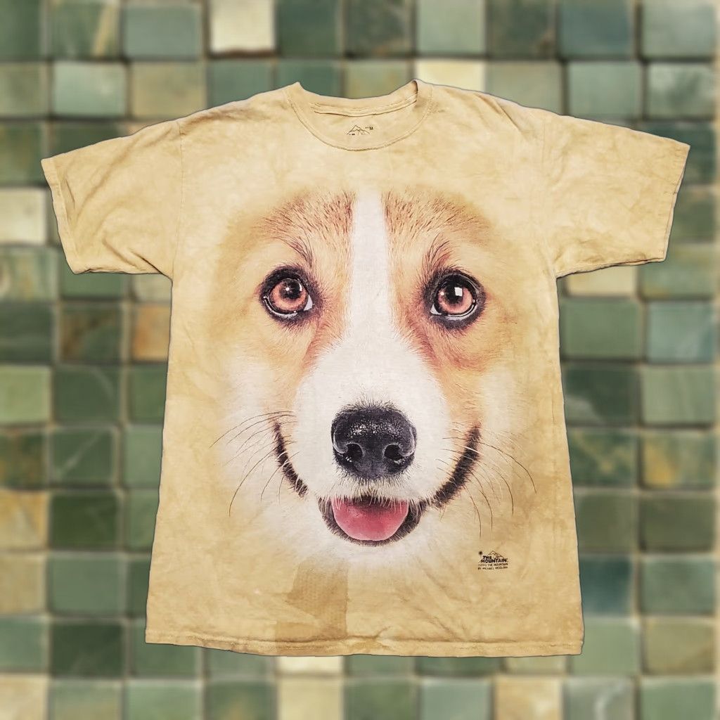 The Mountain The Mountain Shirt Mens Medium Yellow Tie Dye Dog Face Short Sleeve Casual 96926 Size US M / EU 48-50 / 2 - 1 Thumbnail