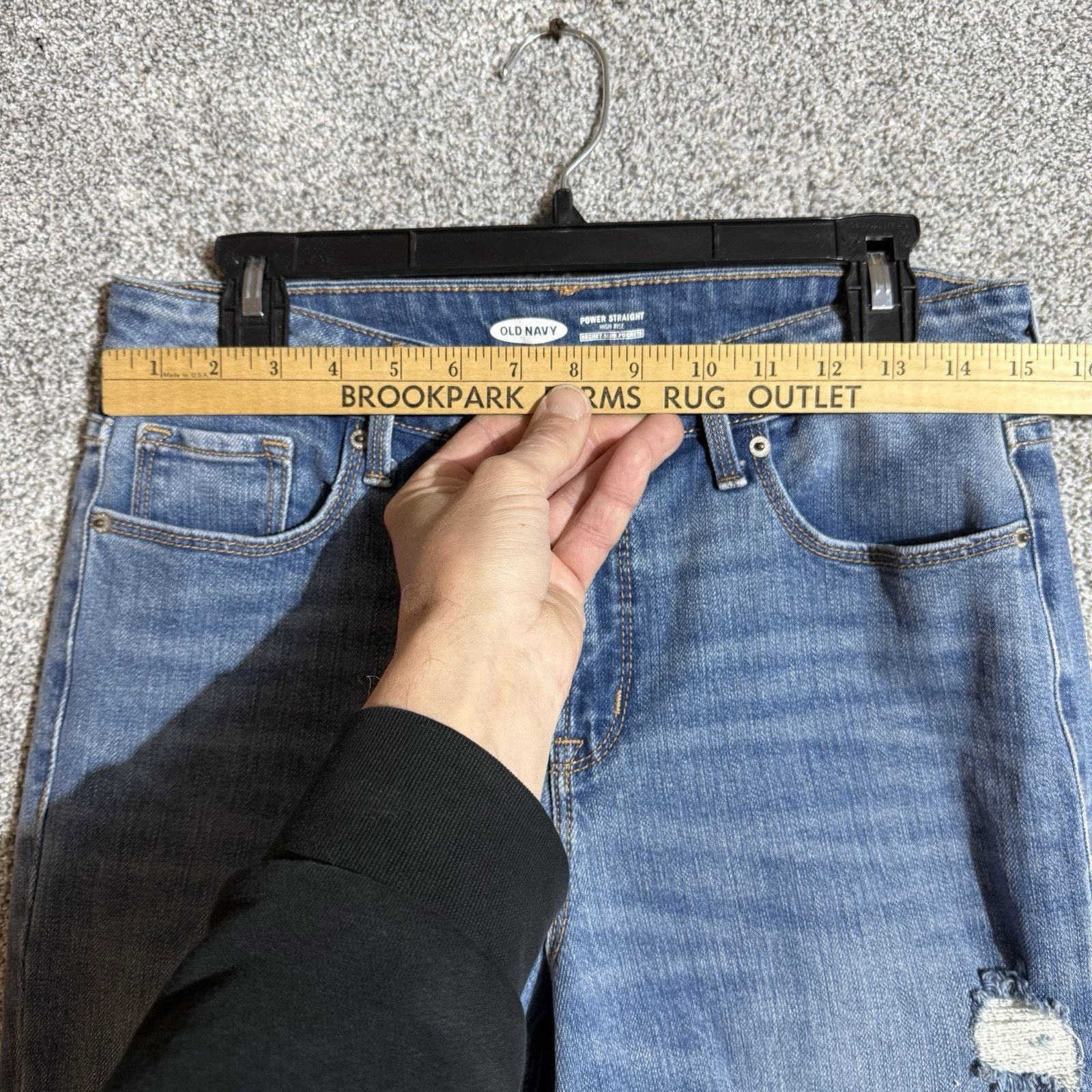 Old Navy Old Navy Jeans Womens 10 Power Straight Distressed Grunge Size 32" / US 10 / IT 46 - 3 Thumbnail
