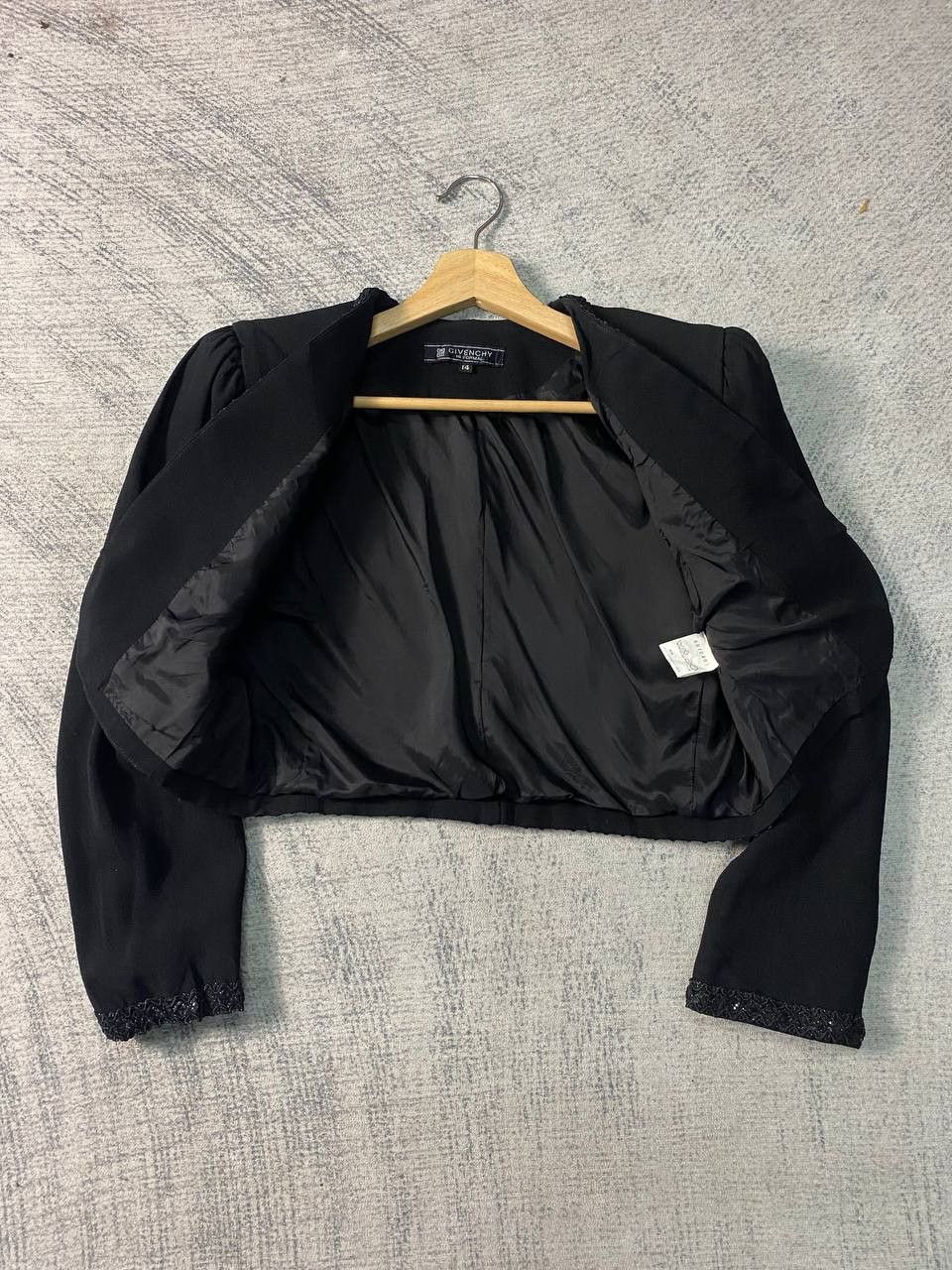 Givenchy × Vintage Rare Givenchy Hi Formal Jacket Cropped Beaded Bolero Style Size XL / US 12-14 / IT 48-50 - 7 Thumbnail