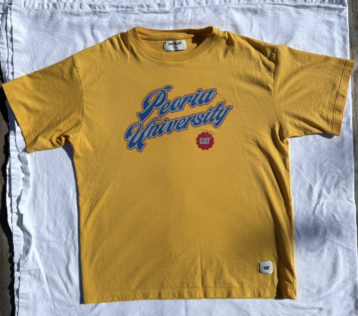 Caterpillar Peoria University College Cat Caterpillar Graphic Script Tee Size US L / EU 52-54 / 3 - 1 Thumbnail