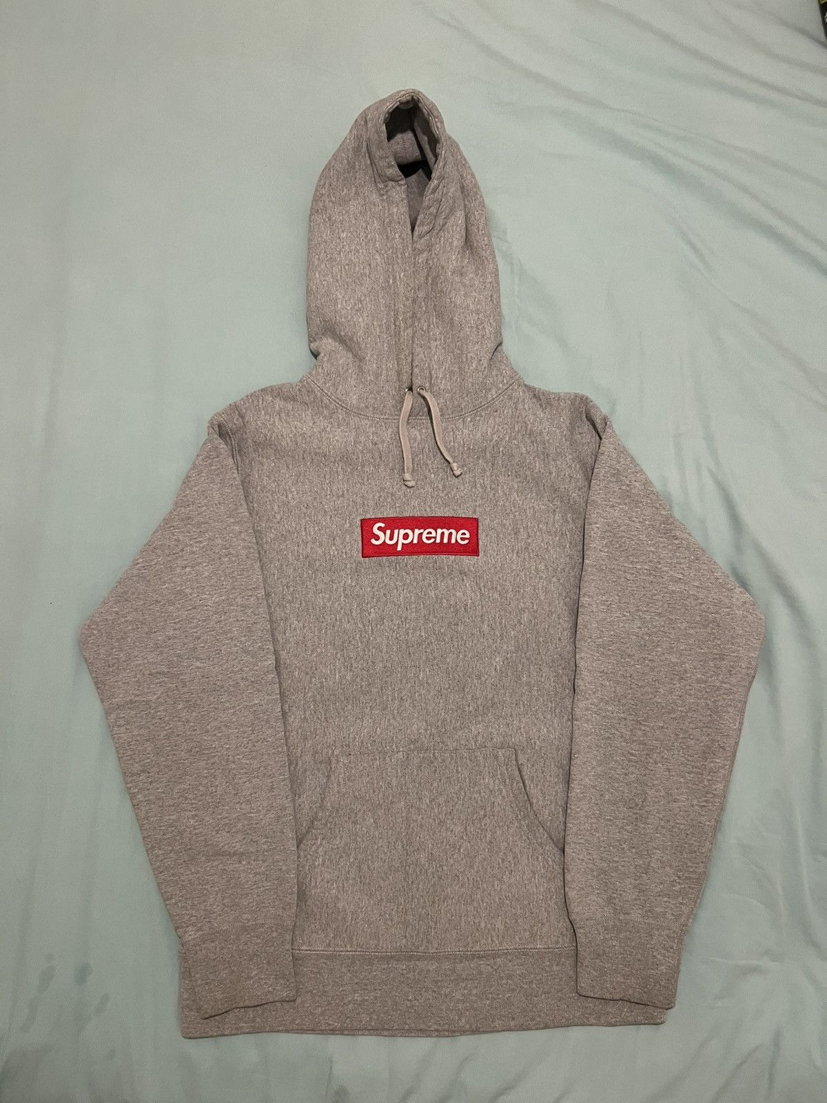 Supreme Box Logo Hoodie - Heather Gray - Large