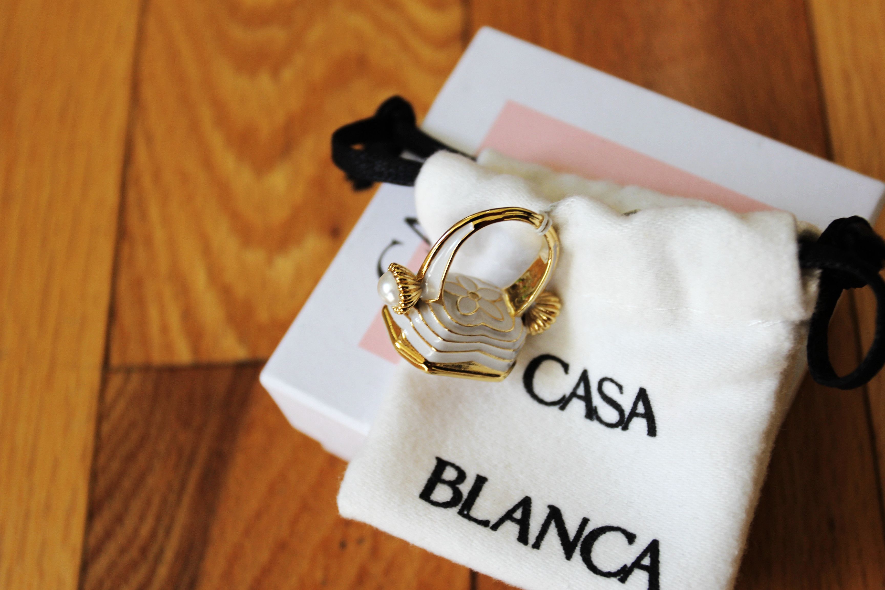 Casablanca BNWT SS24 CASABLANCA INTERLACING PEARLS CABOCHON RING M Size ONE SIZE - 3 Thumbnail