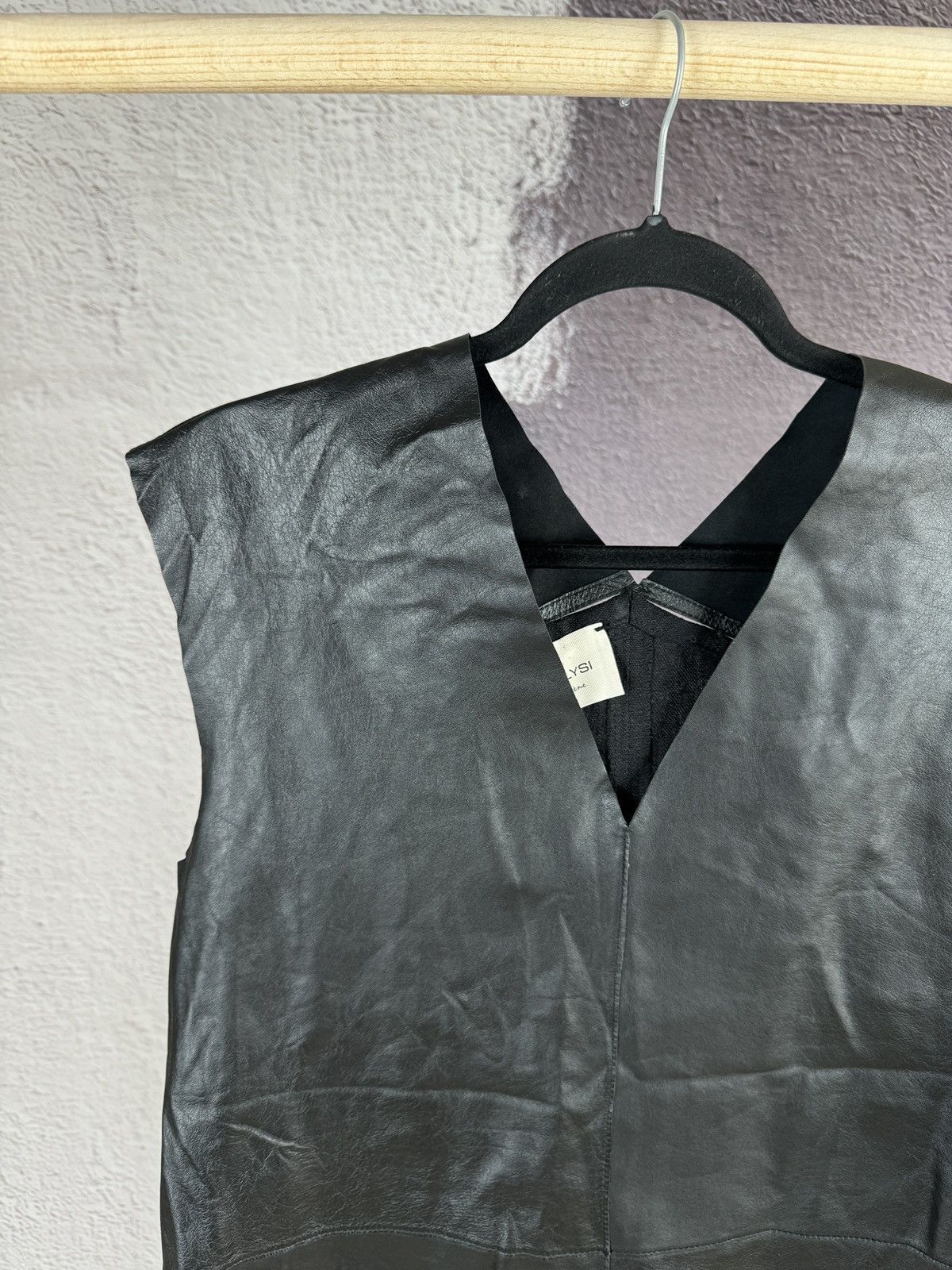 Designer × Genuine Leather Alysi creme black leather linen vest Size M / US 6-8 / IT 42-44 - 3 Thumbnail