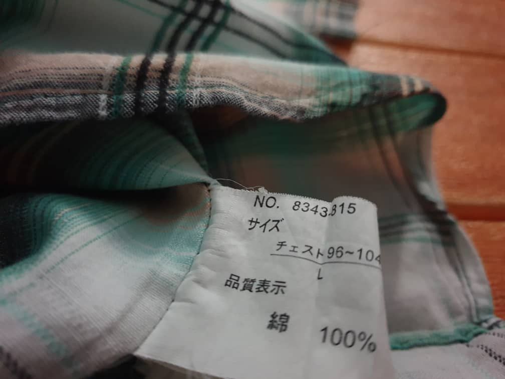 Japanese Brand Vache marijuana Bob marley style checkered shirt Size US L / EU 52-54 / 3 - 4 Thumbnail