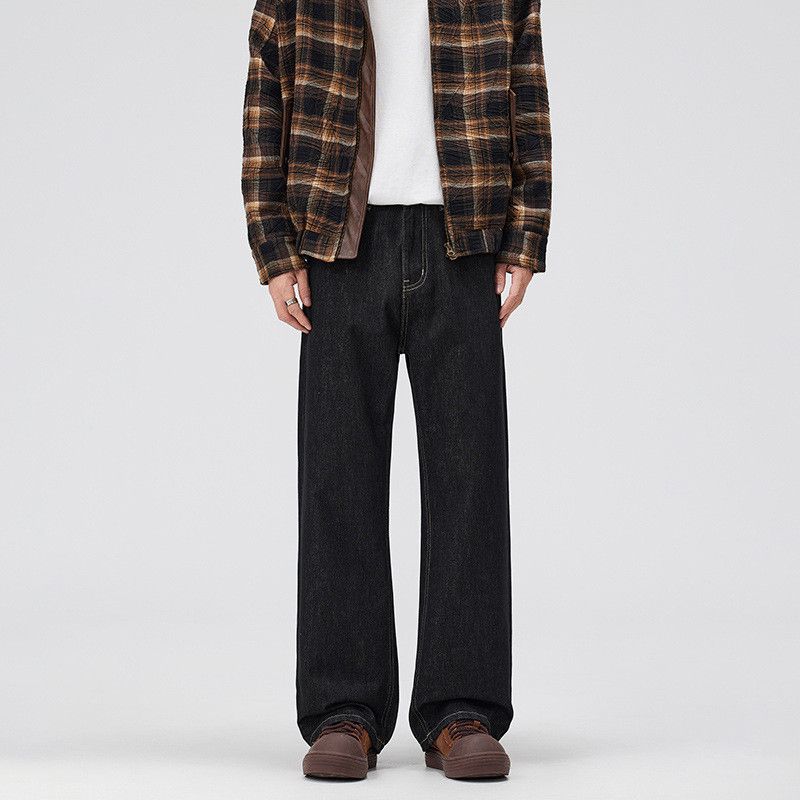 Japanese Brand American retro men's loose straight casual wide-leg jeans Size US 32 / EU 48 - 1 Thumbnail