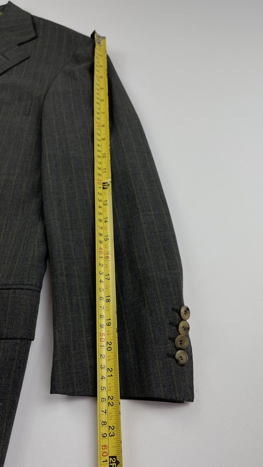 Designer × Pal Zileri Pal Zileri Stripped Single Breasted 3 Btn Suit Size 40R - 14 Thumbnail