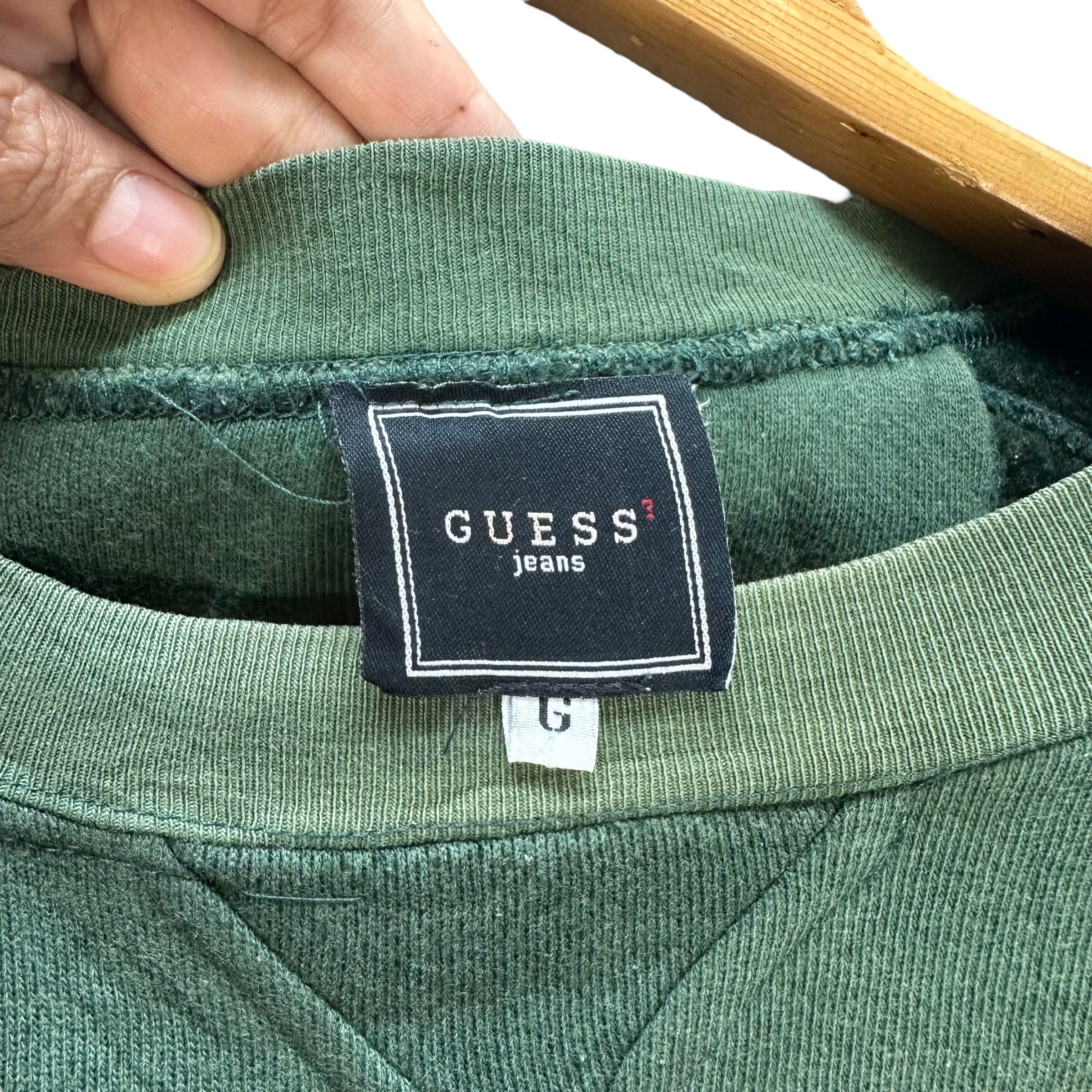 Guess GUESS USA EMBROIDERED BIG LOGO GREEN SWEATSHIRTS #7750-168 Size US L / EU 52-54 / 3 - 6 Thumbnail
