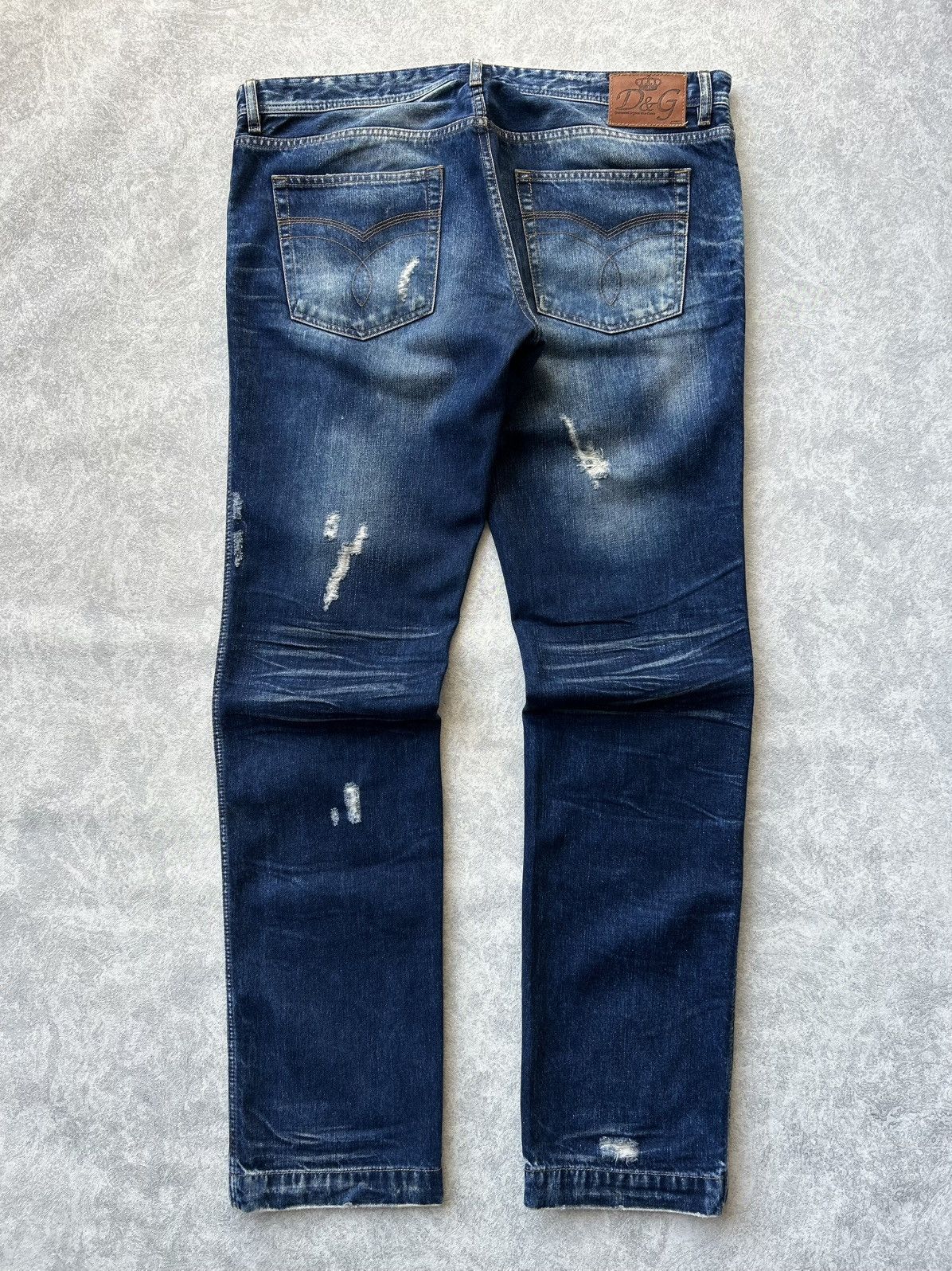 Dolce & Gabbana Vintage 00s Dolce & Gabbana Distressed Faded Denim Jeans Size US 34 / EU 50 - 3 Thumbnail