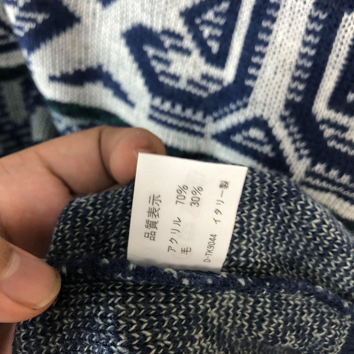 Homespun Knitwear Les Mues Paris Blue Knitwear sweatshirt #A689 Size US L / EU 52-54 / 3 - 12 Thumbnail