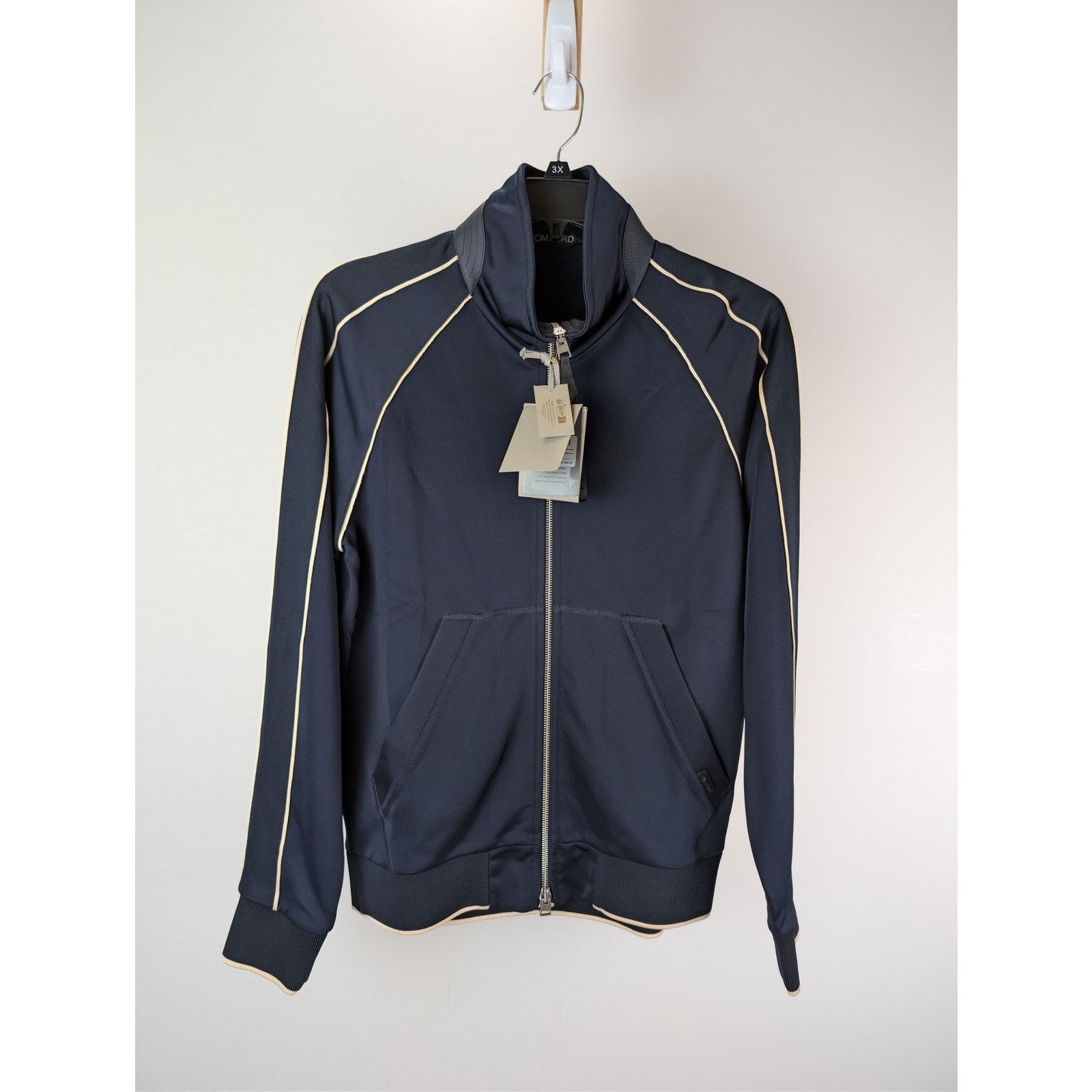 Tom Ford o1rshd1 Sports jacket with piping in navy blue Size US M / EU 48-50 / 2 - 7 Thumbnail