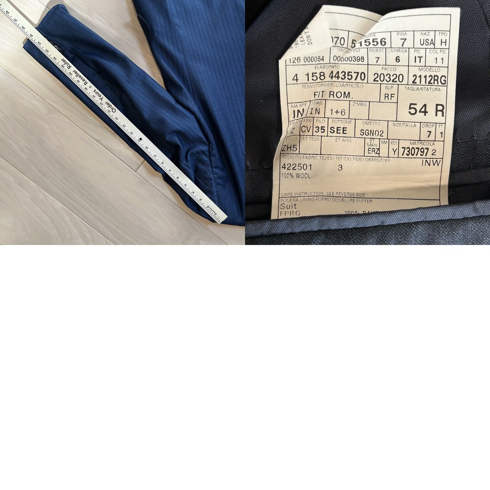 Ermenegildo Zegna Ermenegildo Zegna Coat Mens 54R Blue Trofeo Striped Sports Blazer Men Size 54R - 8 Thumbnail