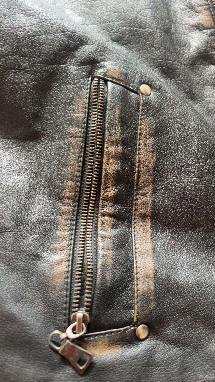 Vintage Vintage leather biker jacket Size US XL / EU 56 / 4 - 3 Thumbnail