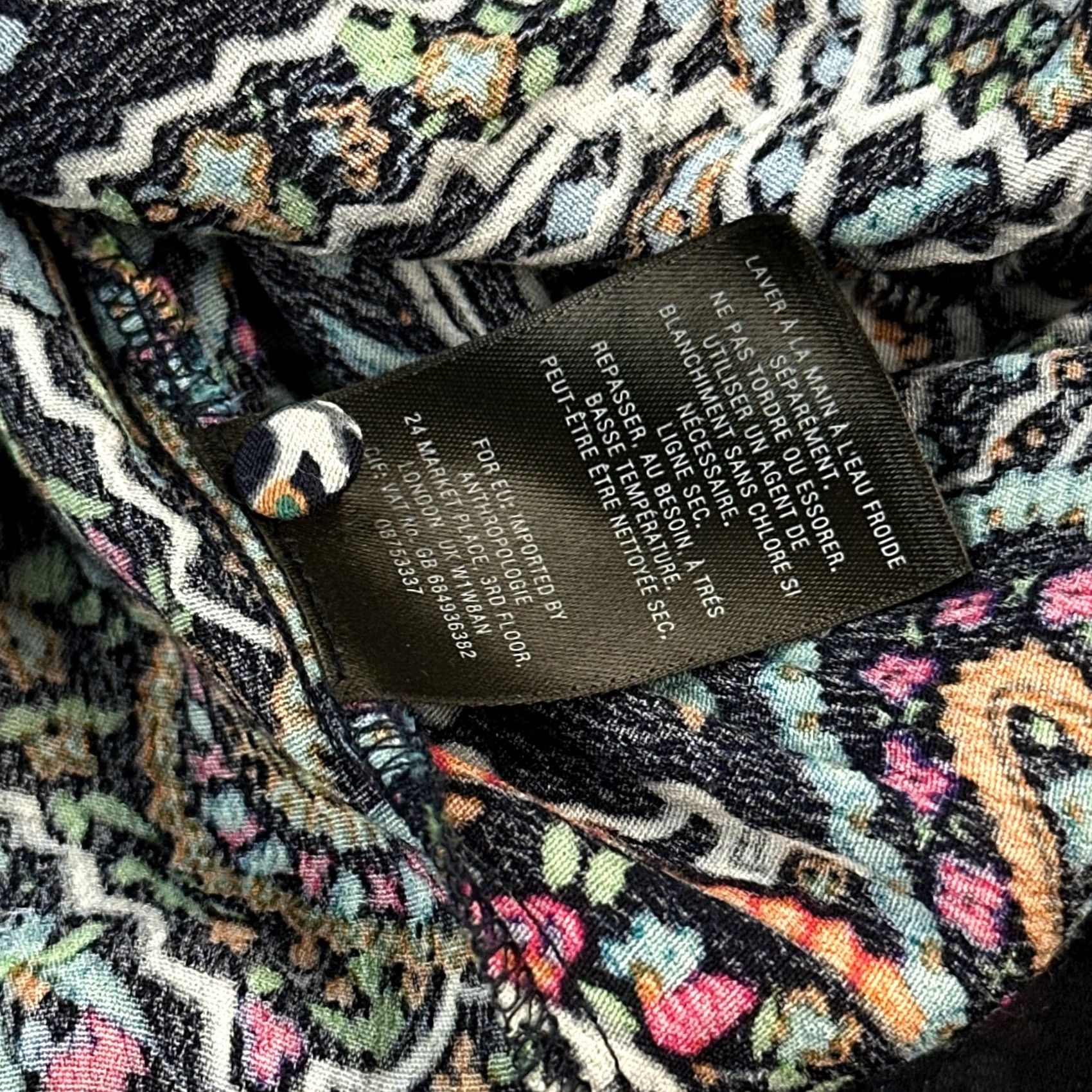 Anthropologie Maeve Anthropologie Dress Womens XS Black Paisley Boho Flowy Long Sleeve Dress Size XS / US 0-2 / IT 36-38 - 5 Thumbnail