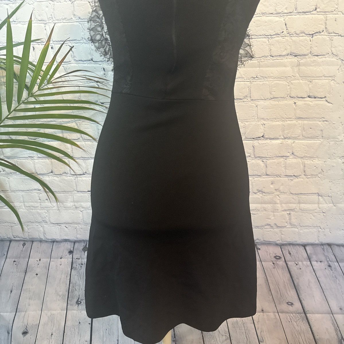 Zara ZARA knit black dress with lace accents Size S / US 4 / IT 40 - 13 Thumbnail