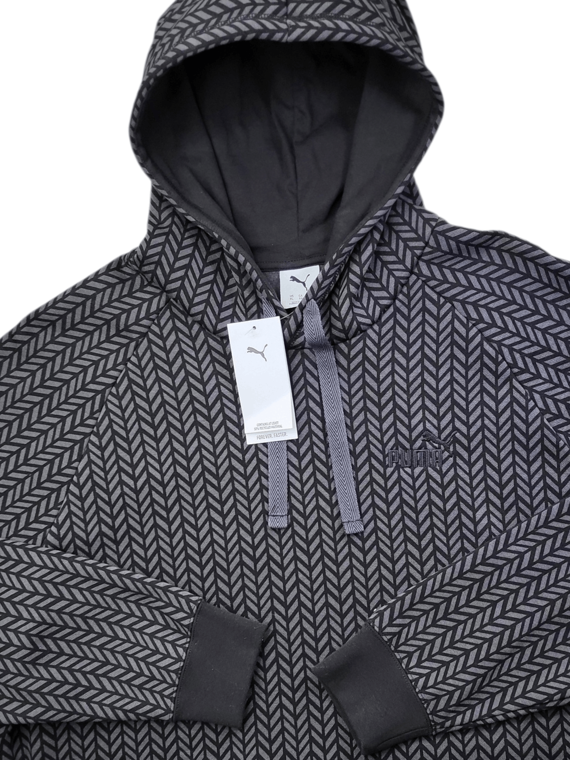 Puma NWT Puma Essentials Herringbone Pullover Hoodie Black XL Size US XL / EU 56 / 4 - 2 Thumbnail