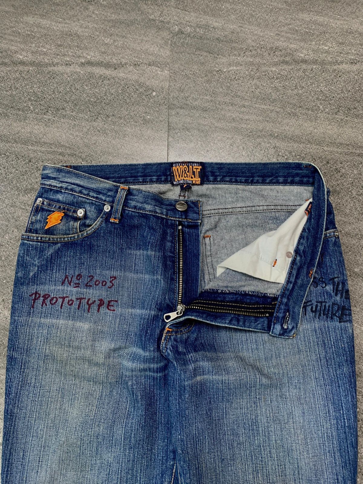 Walter Van Beirendonck FREE TAX! 2003 W&LT Reconstructed Bootcut Denim Jeans Size US 32 / EU 48 - 3 Thumbnail