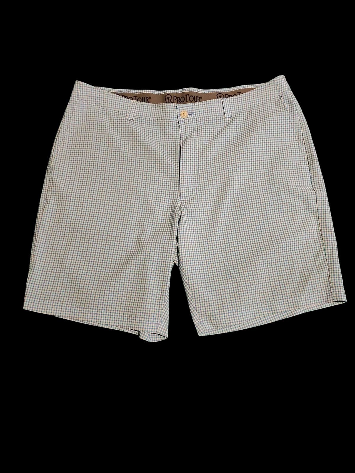 Designer Pro Tour Men's Casual Shorts Plaid Pattern Size US 38 / EU 54 - 1 Thumbnail