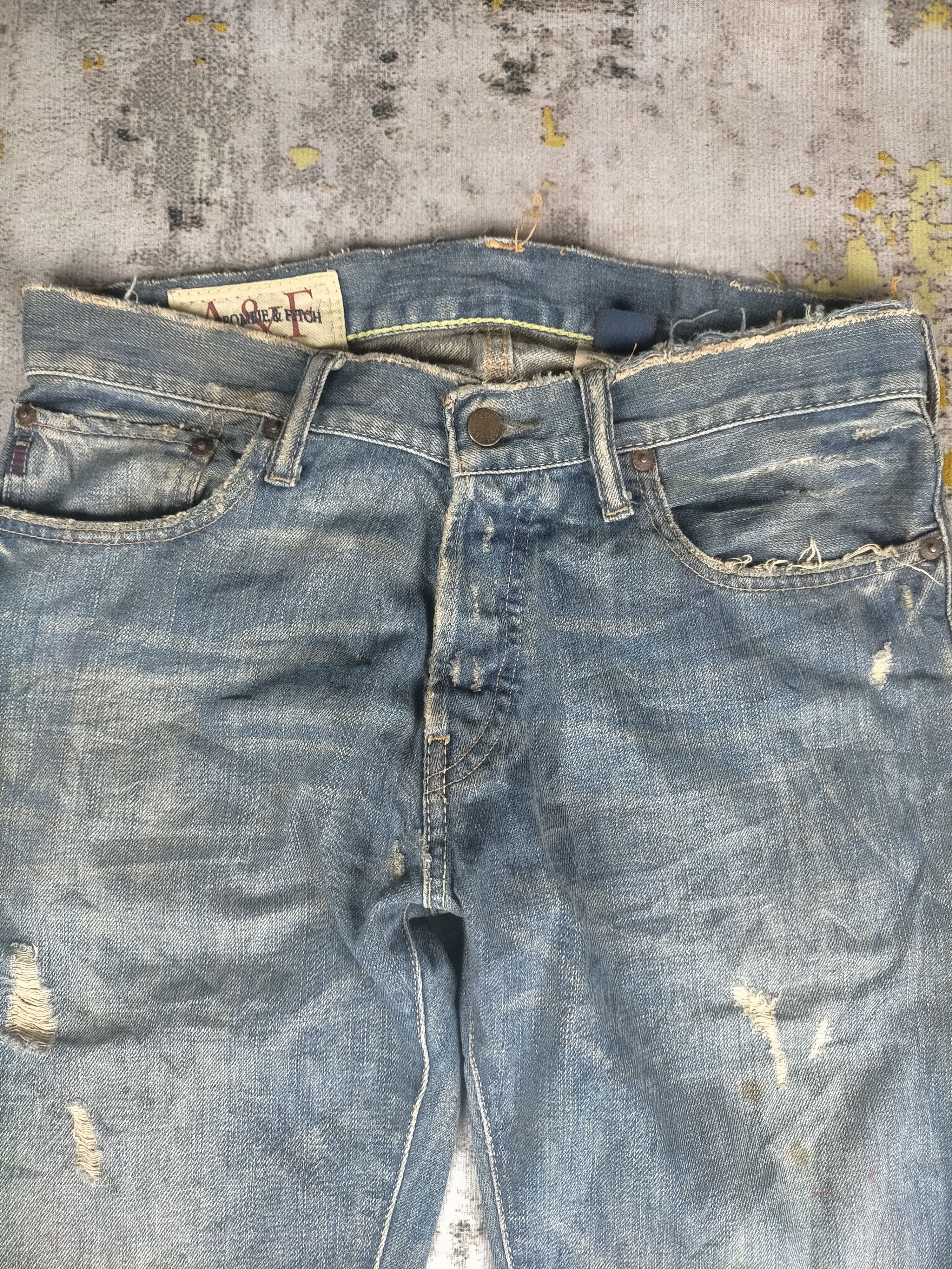 Tornado Mart Vintage Flare Abercrombie & Fitch Distressed Jeans Size US 30 / EU 46 - 3 Thumbnail