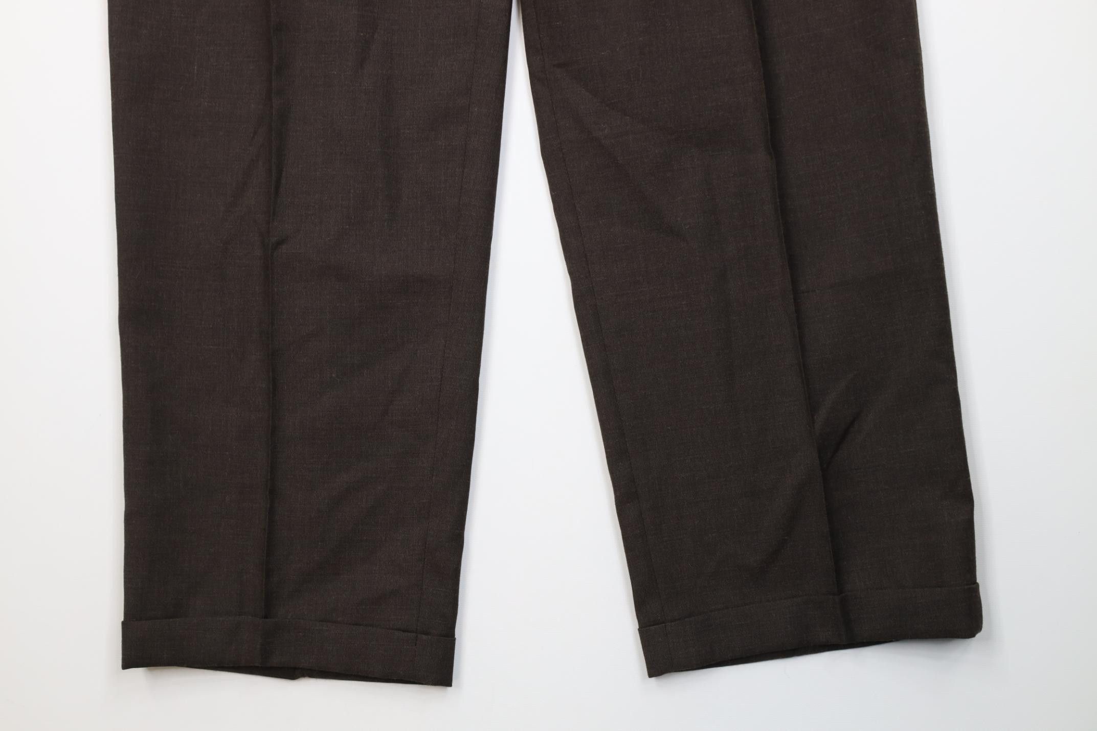 Vintage Vintage 90s Streetwear Knit Wide Leg Chino Pants Brown Size US 32 / EU 48 - 4 Thumbnail