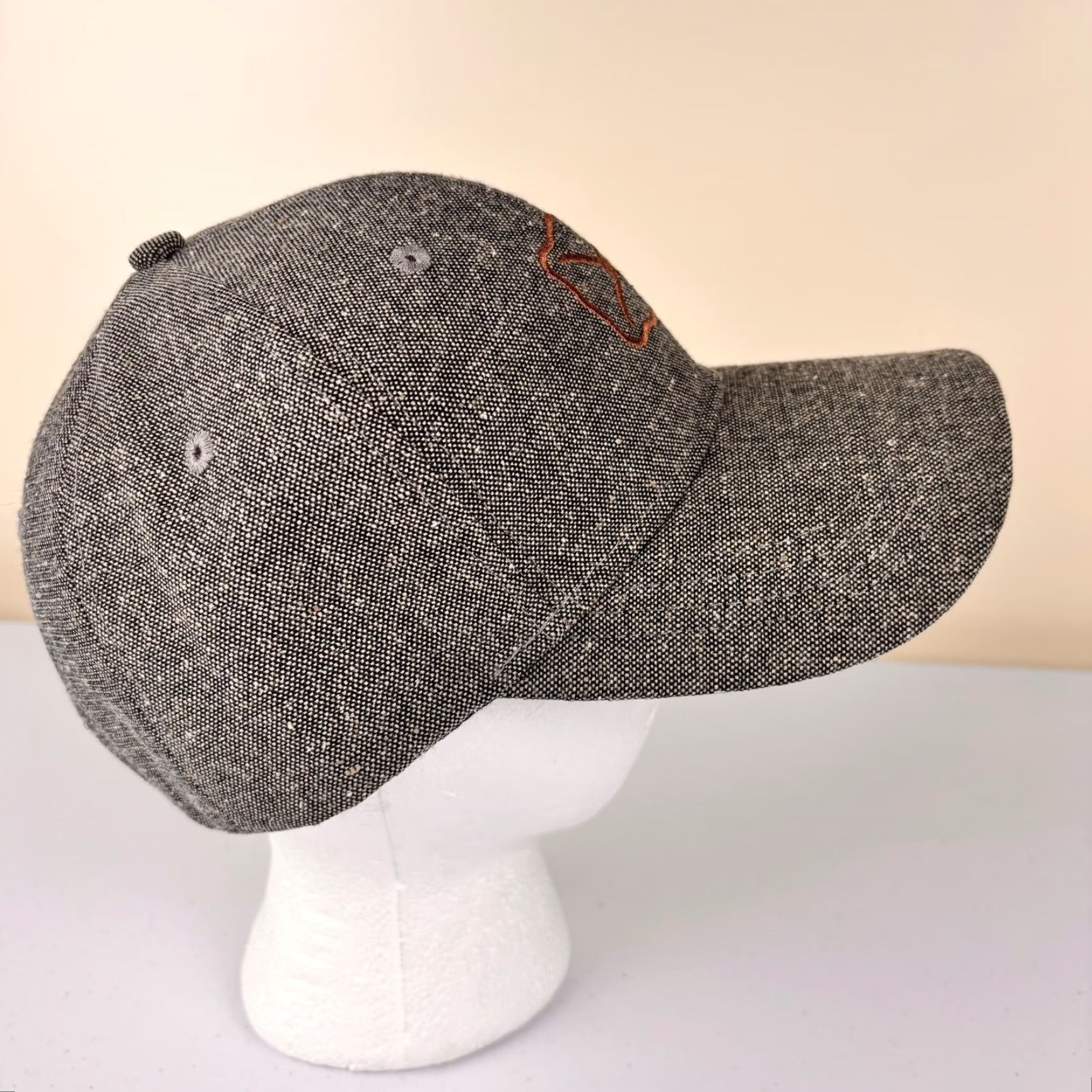 Twisted X Twisted X Baseball Cap Hat Strapback Tweed Western Copper Logo Adult One Size Brown/Tan Canvas Cotton Ballcap Adjustable Hook and Loop Size ONE SIZE - 4 Thumbnail