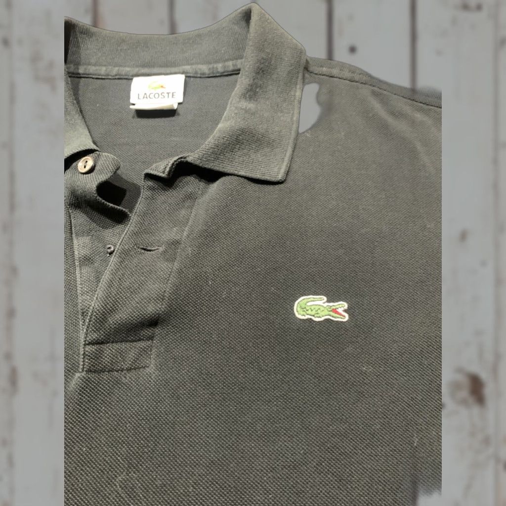 Lacoste VINTAGE Lacoste Polo Shirt Men 3XL Black Short Sleeve Golf Classic Fit Size US XXL / EU 58 / 5 - 1 Thumbnail