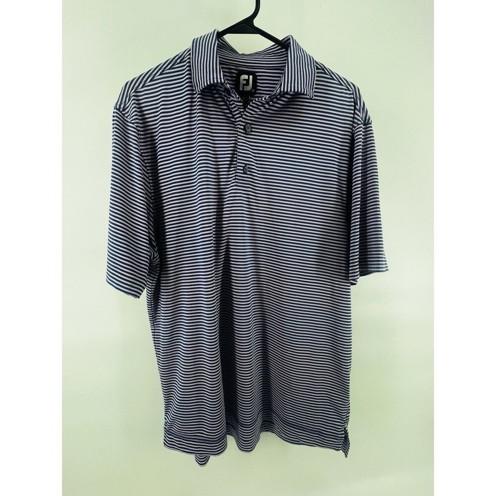 Footjoy FootJoy FJ Polo Shirt Mens Large Blue & Pink Striped Stretc Size US L / EU 52-54 / 3 - 3 Thumbnail